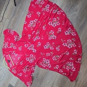 Torrid Floral Hot Pink Bright Dress Women's Spring Summer